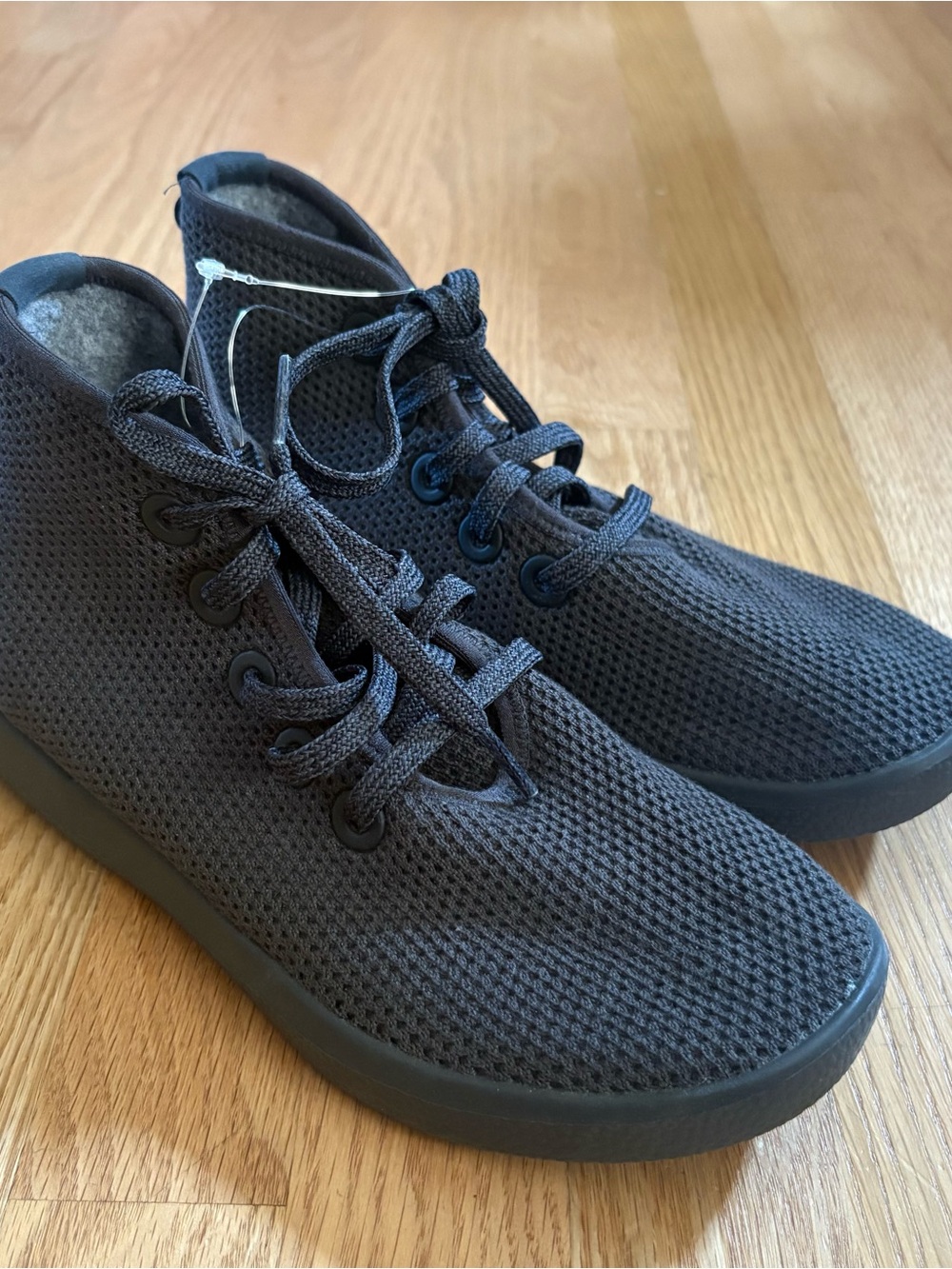 allbirds Women's Tree Topper Runners - Black Gray Sz 7 High Top Sneakers